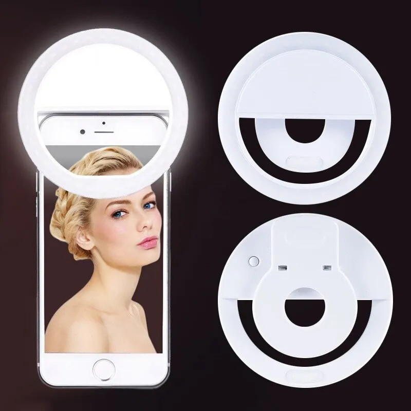 Stand Lighting Photography - Anneau Lumineux LED Rechargeable par USB,