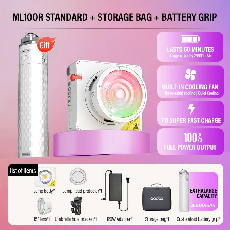 Photography Lighting App - Godox ML100Bi/ML100R lumière LED bicolore 120W