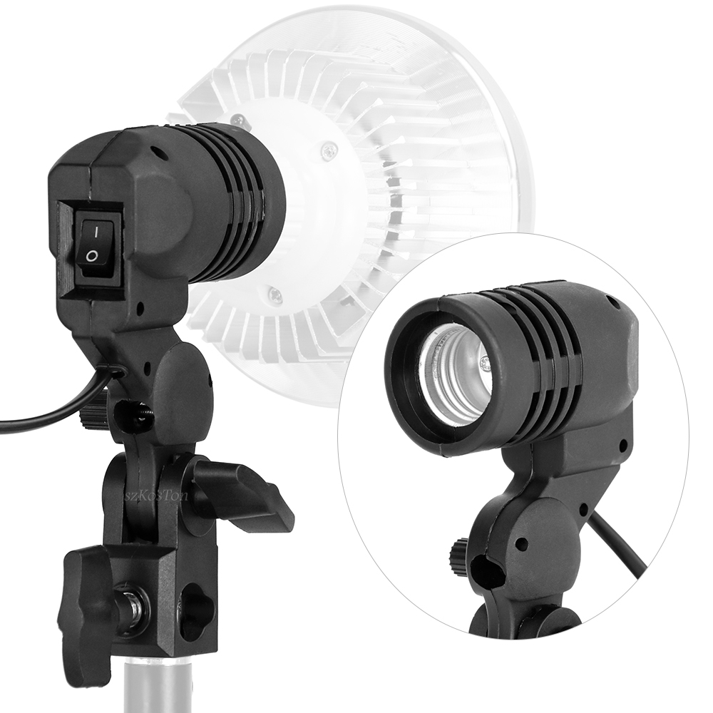 Photography Video Lighting Kit - Porte-ampoule à tête unique, douille E27,