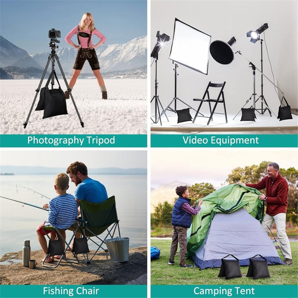 Photography Lighting Weight Bags - DT75BG 8 sacs de sable lestés