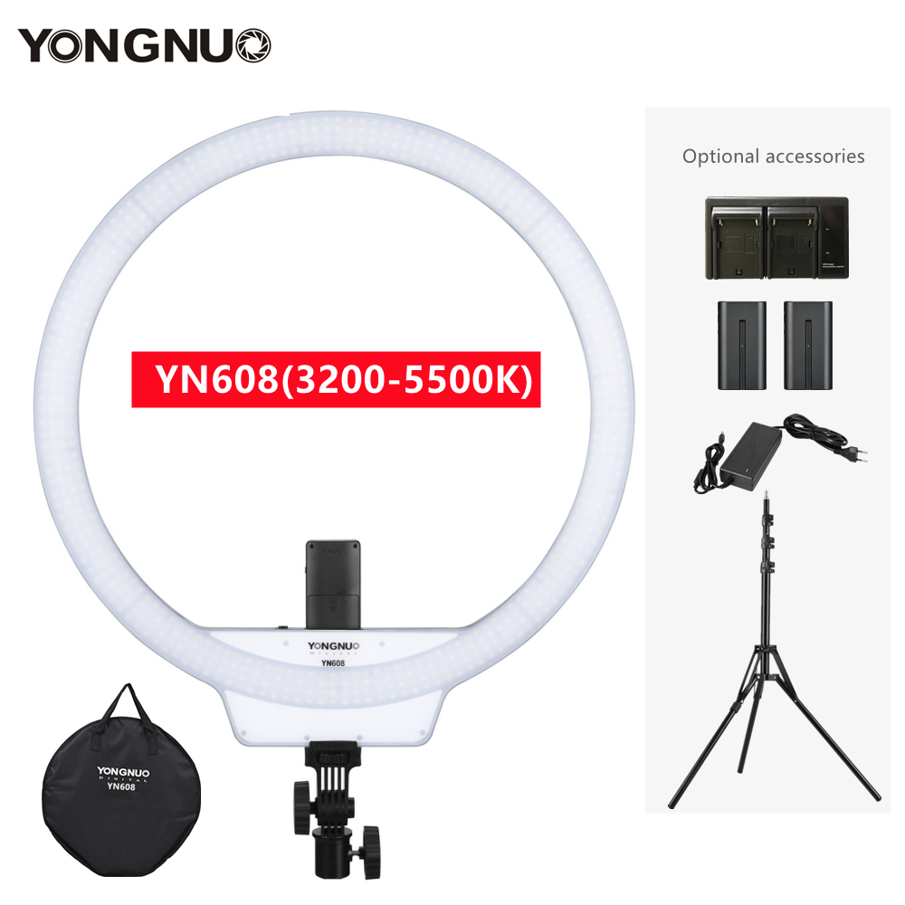 Photography Lighting Options - YONGNUO-YN608 Studio Ring LED Video Fill
