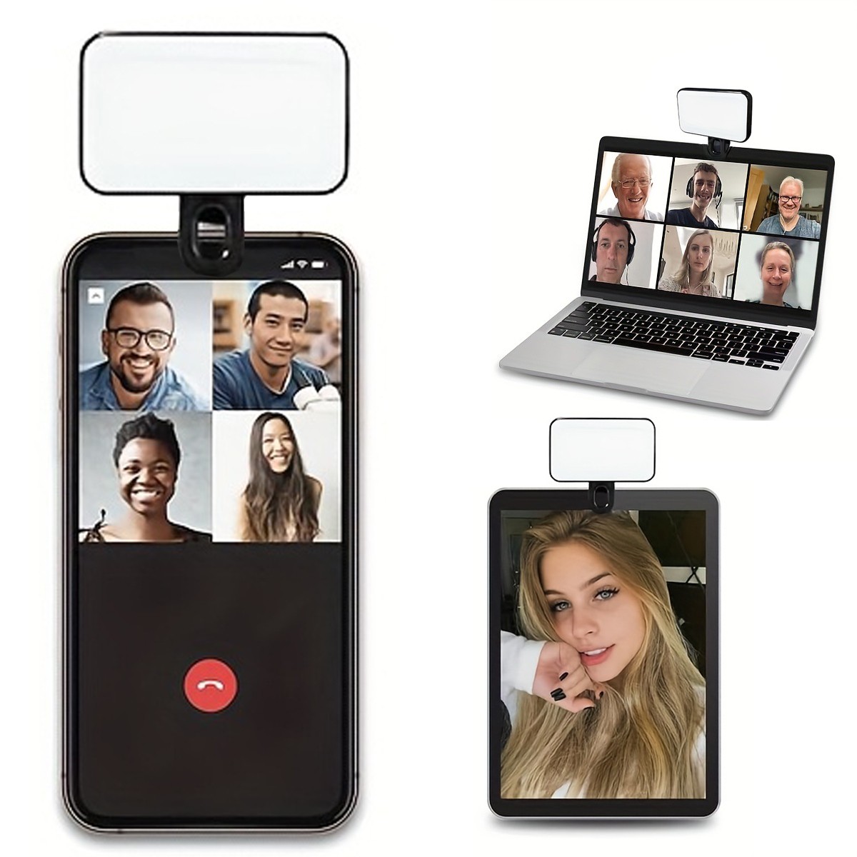 Photography Lighting Options - Lampe d'appoint à clipser pour téléphone