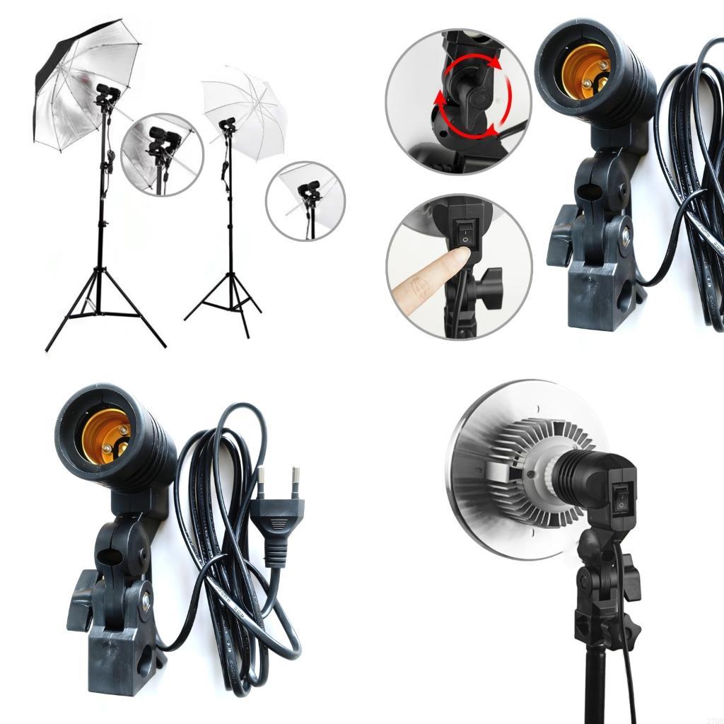 Photography Lighting Mount - Support lumière E27, Support réflecteur parapluie