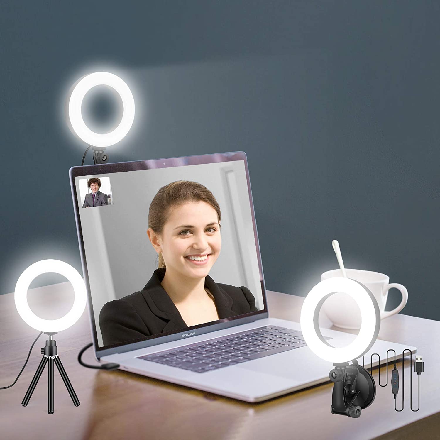 Stand Lighting Photography - Anneau lumineux de 16cm pour réunions