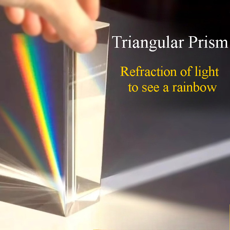 Photography Lighting Triangle - 1PC Prisme triangulaire arc-en-ciel en verre