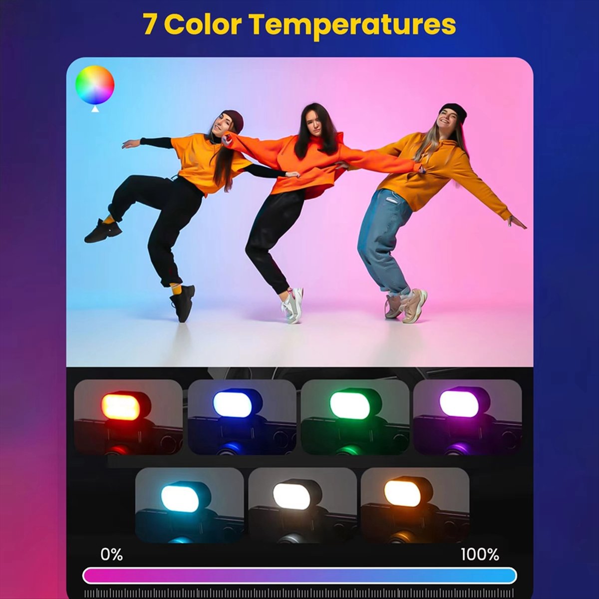 Lighting Effect In Photography - Lumière de remplissage magnétique RGB pour