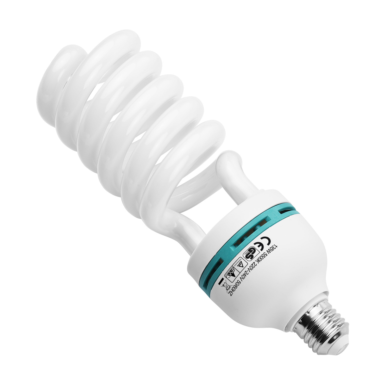 Photography Lighting Tools - Andoer-Ampoule Fluorescente Spirale, 135W, 5500K, Prise