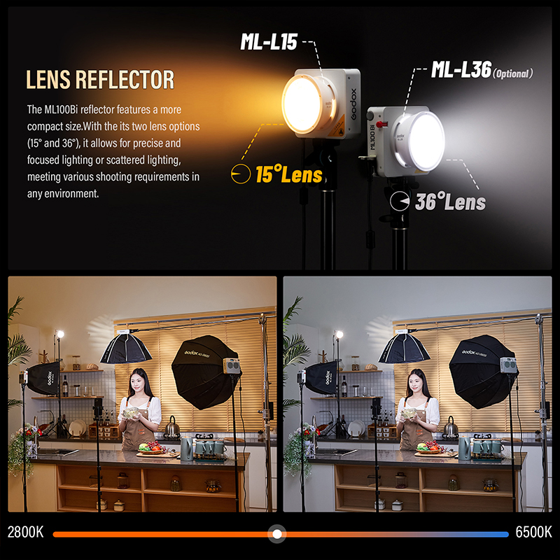 Godox ML100Bi/ML100R lumière L - Photography Lighting App avis et prix