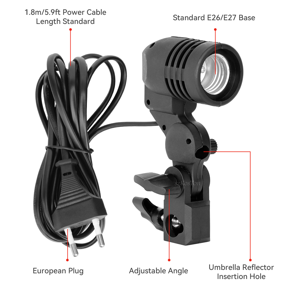 Porte-ampoule à tête unique, d - Photography Video Lighting Kit avis et prix