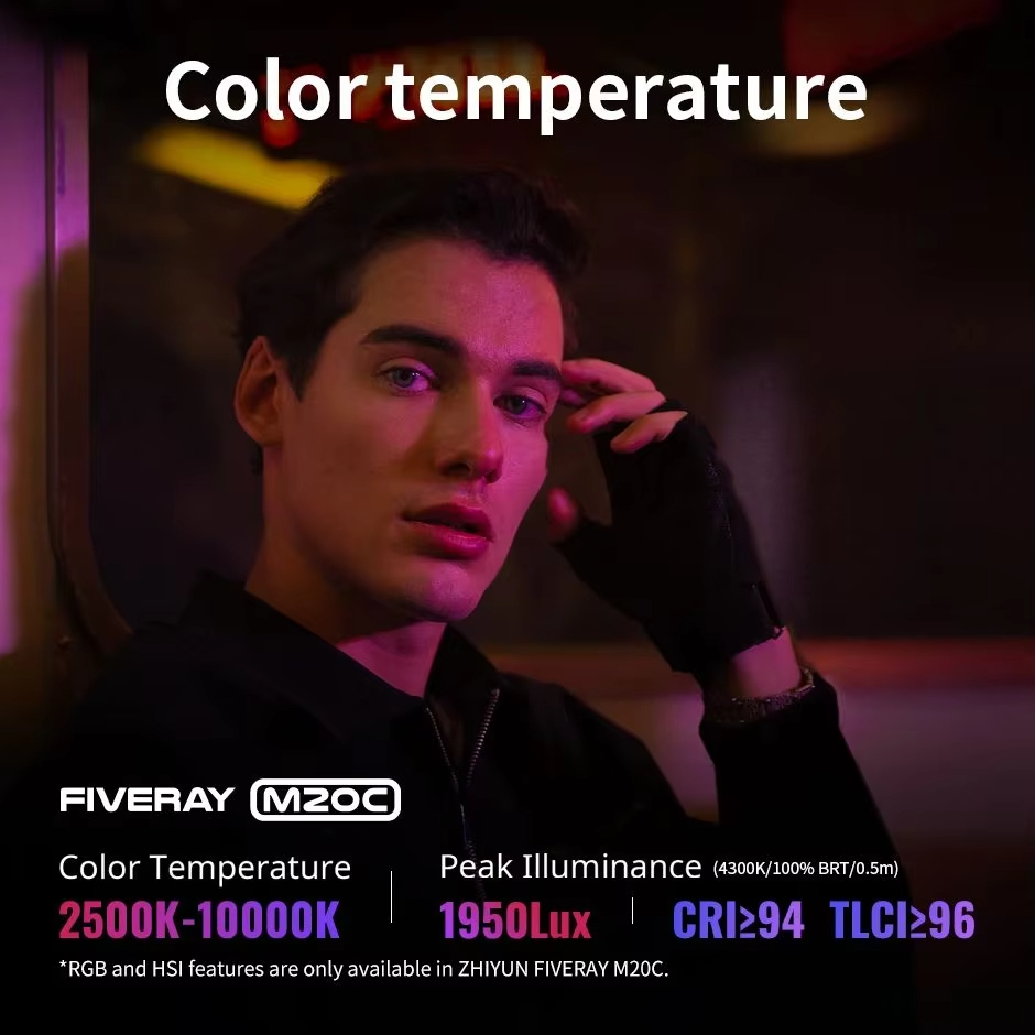 ZHIYUN FIVERAY M20C RGB M20 Bi - Photography Lighting App avis et prix