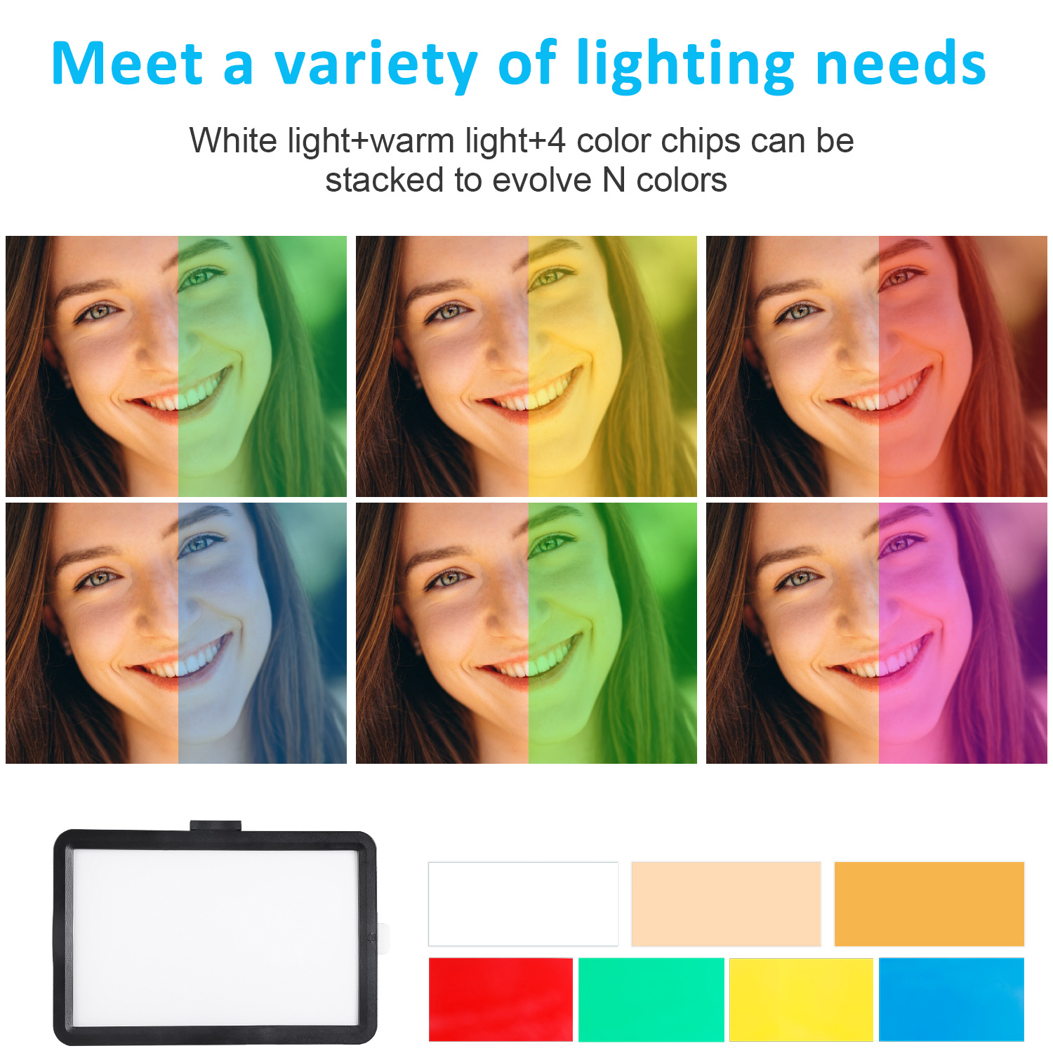 Lampe de remplissage LED carré - Stand Lighting Photography avis et prix