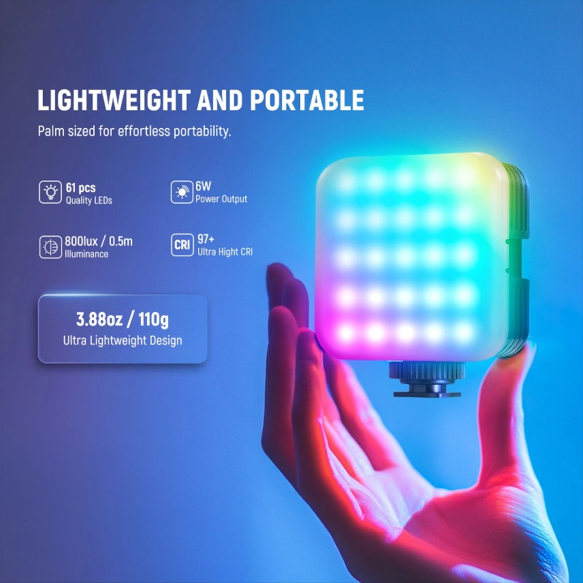 Lumière vidéo RGB magnétique s - Photography Lighting App avis et prix