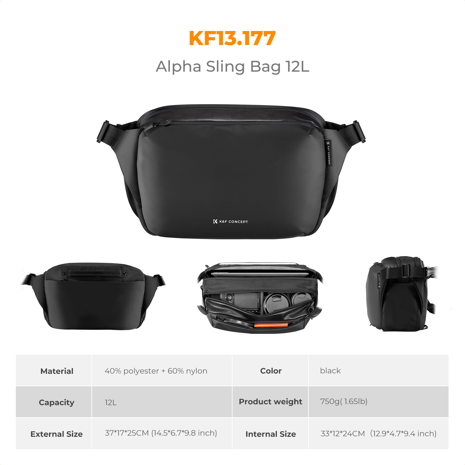 K&F CONCEPT – sac à bandoulièr - Photography Lighting Equipment Bags avis et prix