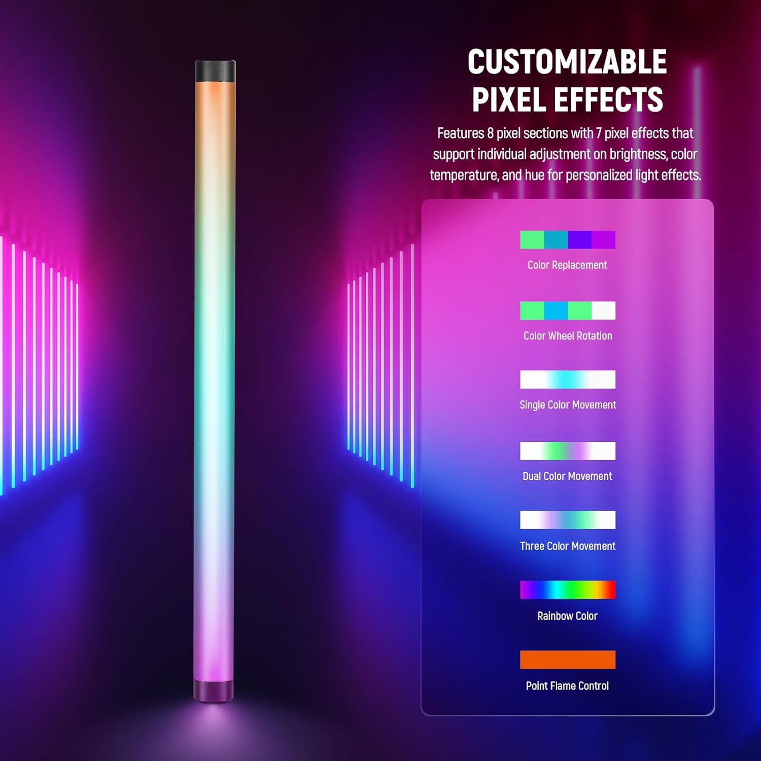 NEEWER TL60 RGB Tube lumineux, - Photography Lighting App avis et prix