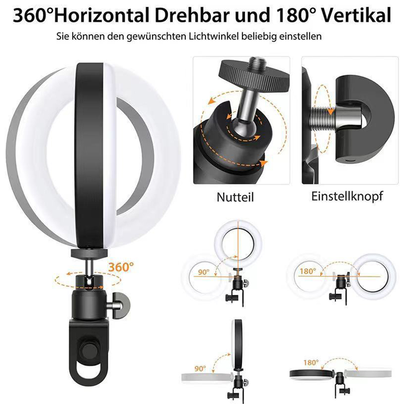 Lampe vidéo LED 16 cm avec sup - Stand Lighting Photography avis et prix