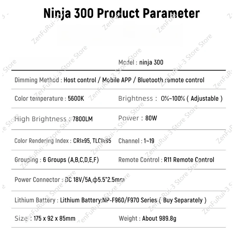 Lumière vidéo LED continue Nin - Photography Lighting Mount avis et prix