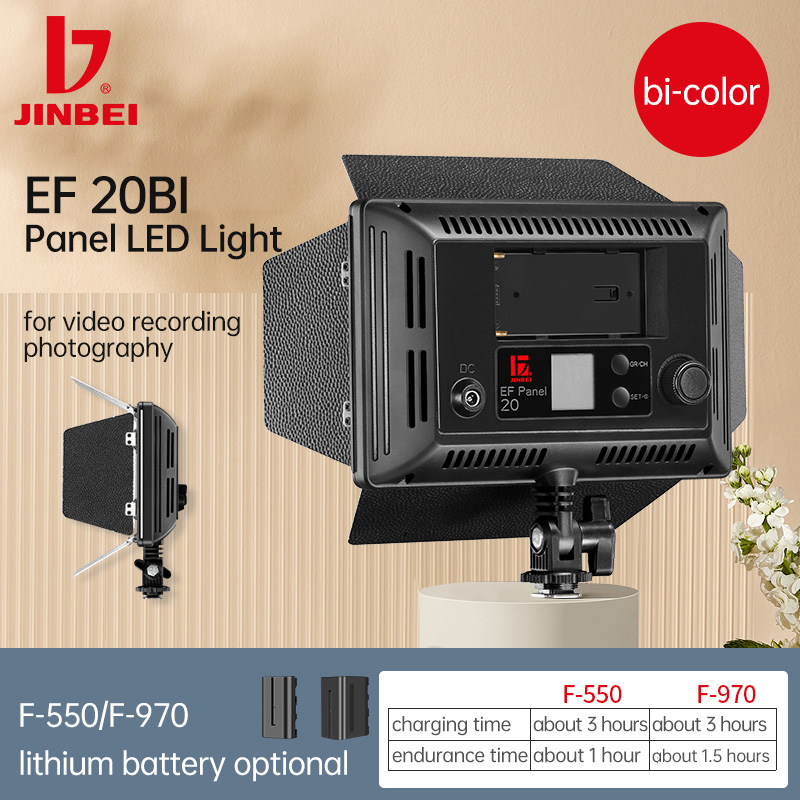 Lampe vidéo LED JINBEI EF20BI  - Photography Lighting Options avis et prix