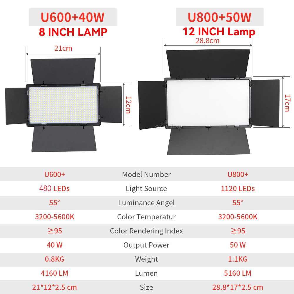 Ufemale-Lumière LED U800 pour  - Photography Lighting Board avis et prix